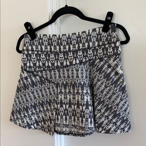 10 Crosby Derek Lam Black and White Mini Skirt